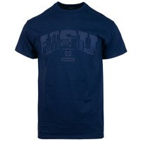 USU campus skyline navy unisex t-shirt